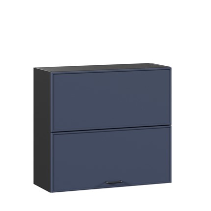 Навесной горизонтальный шкаф 800 Индиго ЛД 298.980.000.168, Чёрный/Тёмно-синий в Нижнем Новгороде - изображение