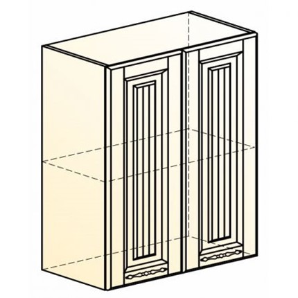 Навесной кухонный шкаф Бавария L600 H720 (2 дв. гл.) в Нижнем Новгороде - изображение