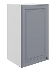 Шкаф навесной Мишель L400 H720 (1 дв. гл.) эмаль (белый/серый) в Нижнем Новгороде - предосмотр