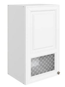Кухонный навесной шкаф Мишель L400 H720 (1 дв. окош.) эмаль (белый/белый) в Нижнем Новгороде - предосмотр