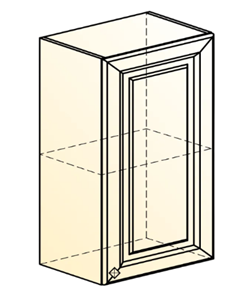 Навесной кухонный шкаф Мишель L450 H720 (1 дв. гл.) эмаль (белый/белый) в Нижнем Новгороде - предосмотр 1