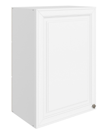Шкаф на кухню Мишель L500 H720 (1 дв. гл.) эмаль (белый/белый) в Нижнем Новгороде - изображение