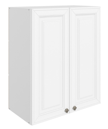 Шкаф кухонный Мишель L600 H720 (2 дв. гл.) эмаль (белый/белый) в Нижнем Новгороде - изображение