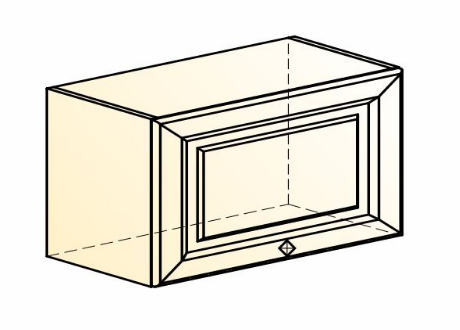 Кухонный шкаф Мишель L600 Н360 (1 дв. гл.) эмаль (белый/белый) в Нижнем Новгороде - изображение 1