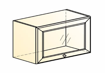 Навесной кухонный шкаф Мишель L600 Н360 (1 дв. рам.) эмаль (белый/белый) в Нижнем Новгороде - предосмотр 1