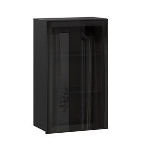 Кухонный шкаф Паола  ЛД 590.450.000.081 600 высокий стекло (Черный/Чёрный) в Нижнем Новгороде - предосмотр