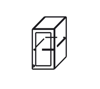 Шкаф кухонный Верона настенный однодверный с полкой 718*300*320 мм, глянец/софт в Нижнем Новгороде
