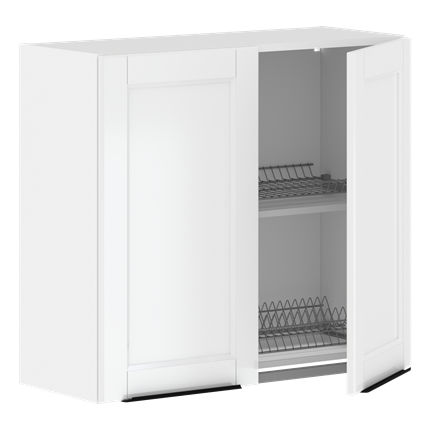 Шкаф кухонный с полкой и посудосушителем SICILIA Белый MHSU 8072.1C (800х320х720) в Нижнем Новгороде - изображение