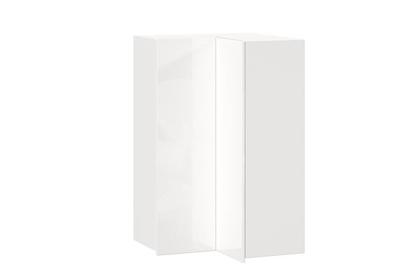 Шкаф кухонный угловой высокий Шервуд, ЛД 281.570.000.170, белый/белый глянец в Нижнем Новгороде - изображение