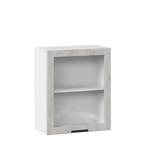 Настенный шкаф 600 со стеклом Джамис ЛД 296.350.000.021, Белый/Белый камень в Нижнем Новгороде
