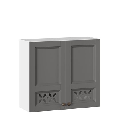 Кухонный шкаф Амели-3 800 ЛД 299.360.000.033, Белый/Оникс серый в Нижнем Новгороде - изображение