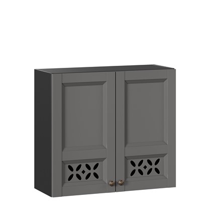 Навесной шкаф Амели-3 800 ЛД 299.360.000.035, Черный/Оникс серый в Нижнем Новгороде - изображение