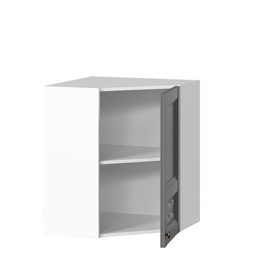 Шкаф кухонный Амели-3 угловой 600 ЛД 299.610.000.055, Белый/Оникс серый в Нижнем Новгороде - изображение 1