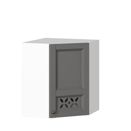 Шкаф кухонный Амели-3 угловой 600 ЛД 299.610.000.055, Белый/Оникс серый в Нижнем Новгороде - изображение