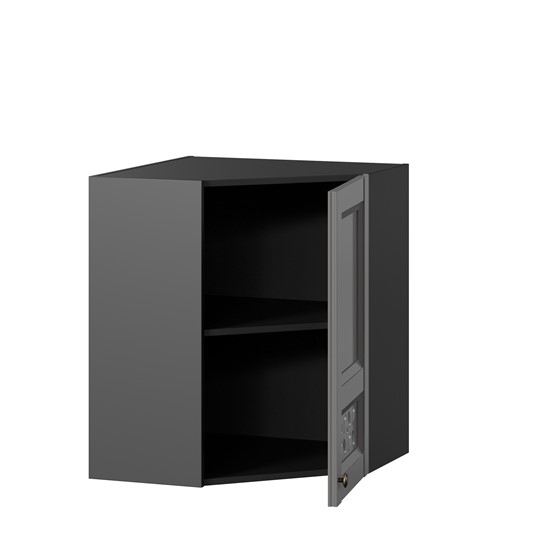 Кухонный шкаф Амели-3 угловой 600 ЛД 299.610.000.056, Черный/Оникс серый в Нижнем Новгороде - изображение 1