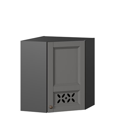 Кухонный шкаф Амели-3 угловой 600 ЛД 299.610.000.056, Черный/Оникс серый в Нижнем Новгороде - изображение