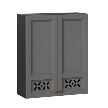 Шкаф кухонный Амели-3 высокий 800 ЛД 299.460.000.051, Черный/Оникс серый в Нижнем Новгороде - изображение