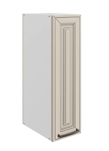 Кухонный навесной шкаф Атланта L200 H720 (1 дв. гл.) эмаль (белый/сливки патина платина) в Нижнем Новгороде - предосмотр