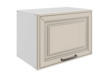 Кухонный шкаф Атланта L500 Н360 (1 дв. гл.) эмаль (белый/сливки патина платина) в Нижнем Новгороде