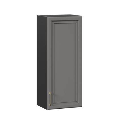 Навесной кухонный шкаф Джелатто 400 высокий ЛД 241.420.000.151, Черный/Оникс серый в Нижнем Новгороде - изображение