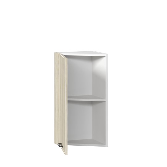 Навесной кухонный шкаф окончание Индиго ЛД 298.690.000.034, Белый/Дуб Мадейра топаз в Нижнем Новгороде - изображение 1