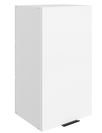 Шкаф на кухню Стоун L400 Н720 (1 дв. гл.) (белый/джелато софттач) в Нижнем Новгороде - изображение