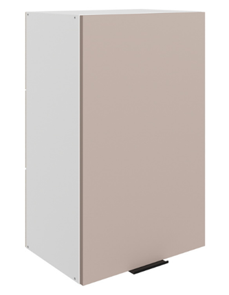 Шкаф навесной Стоун L450 Н720 (1 дв. гл.) (белый/грей софттач) в Нижнем Новгороде - изображение