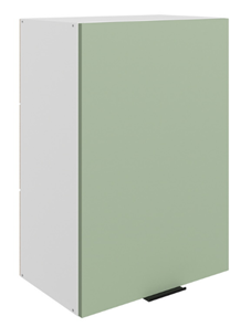 Шкаф на кухню Стоун L500 Н720 (1 дв. гл.) (белый/полынь софттач) в Нижнем Новгороде