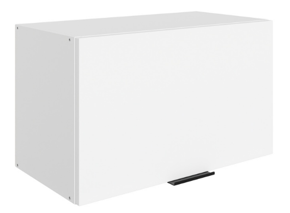 Шкаф на кухню Стоун L600 Н360 (1 дв. гл.) (белый/джелато софттач) в Нижнем Новгороде - изображение