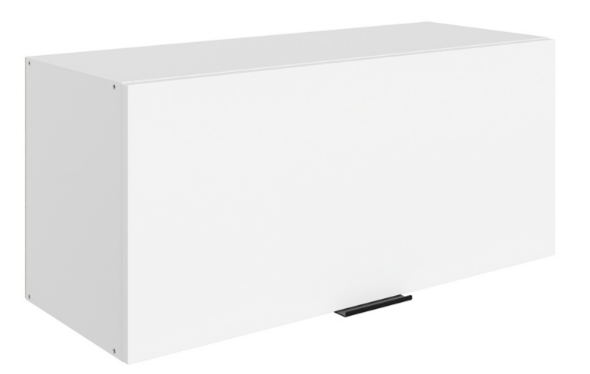 Настенный шкаф Стоун L800 Н360 (1 дв. гл.) (белый/джелато софттач) в Нижнем Новгороде - изображение