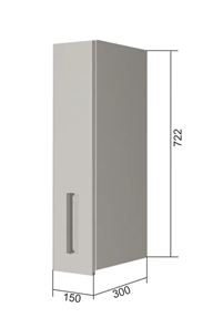 Кухонный навесной шкаф В7 15, МДФ Черный матовый/Антрацит в Нижнем Новгороде