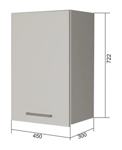Кухонный шкаф В7 45, МДФ Софт бирюза/Антрацит в Нижнем Новгороде