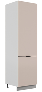 Шкаф-пенал Стоун L600 под холодильник (2 дв.гл.) (белый/грей софттач) в Нижнем Новгороде