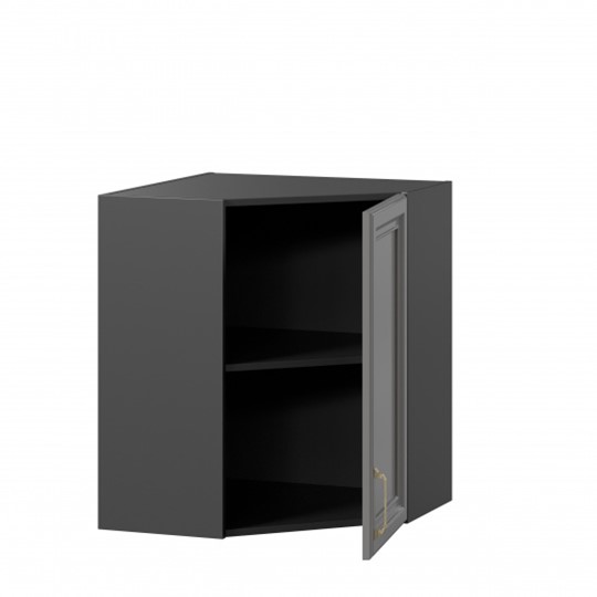 Кухонный угловой шкаф Джелатто 600 ЛД 241.610.000.158, Черный/Оникс серый в Нижнем Новгороде - изображение 1