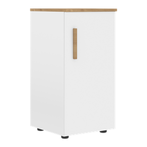 Шкаф колонна низкий с глухой правой дверью FORTA Белый-Дуб Гамильтон FLC 40.1 (R) (399х404х801) в Нижнем Новгороде - предосмотр