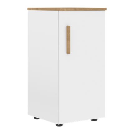 Шкаф колонна низкий с глухой правой дверью FORTA Белый-Дуб Гамильтон FLC 40.1 (R) (399х404х801) в Нижнем Новгороде - изображение