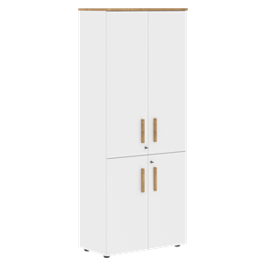 Шкаф с глухими средними и малыми дверьми FORTA Белый-Дуб Гамильтон FHC 80.3(Z) (798х404х1965) в Нижнем Новгороде - предосмотр
