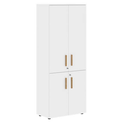 Широкий шкаф высокий FORTA Белый FHC 80.3(Z) (798х404х1965) в Нижнем Новгороде - изображение