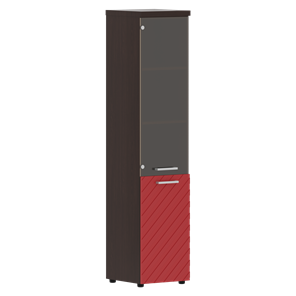 Шкаф-стеллаж TORR LUX TLHC 42.2 L колонка комбинированная с топом 435х452х1958 Венге/ Красный в Нижнем Новгороде