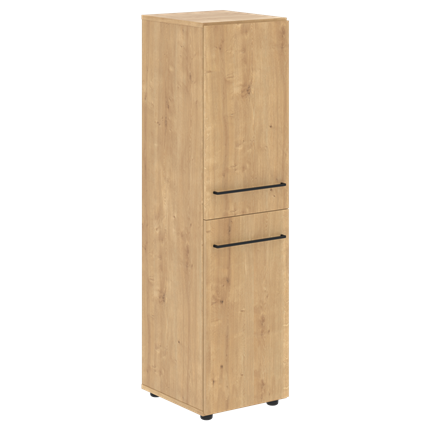 Шкаф узкий средний с глухими дверьми LOFTIS Дуб Бофорд LMC LMC 40.4 (400х430х1517) в Нижнем Новгороде - изображение