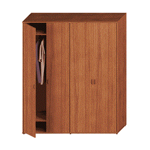 Шкаф высокий офисный Престиж, одежда/закрытый, темный орех, 175x46x203, Исп.59 в Нижнем Новгороде