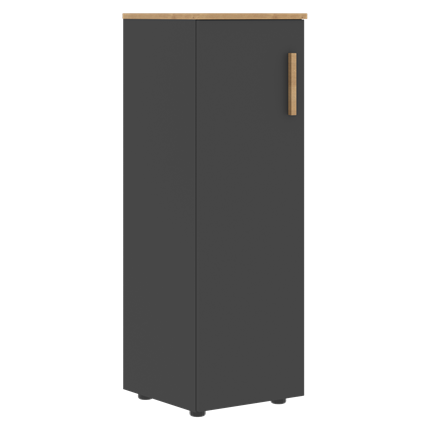 Шкаф колонна средний с левой дверью FORTA Графит-Дуб Гамильтон   FMC 40.1 (L) (399х404х801) в Нижнем Новгороде - изображение