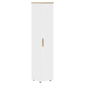 Высокий шкаф колонна с глухой дверью FORTA Белый-Дуб Гамильтон  FHC 40.1 (L/R) (399х404х1965) в Нижнем Новгороде