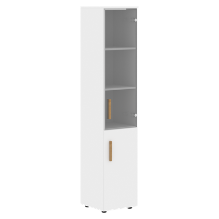 Высокий шкаф с  дверью колонна FORTA Белый FHC 40.2 (L/R) (399х404х1965) в Нижнем Новгороде - изображение