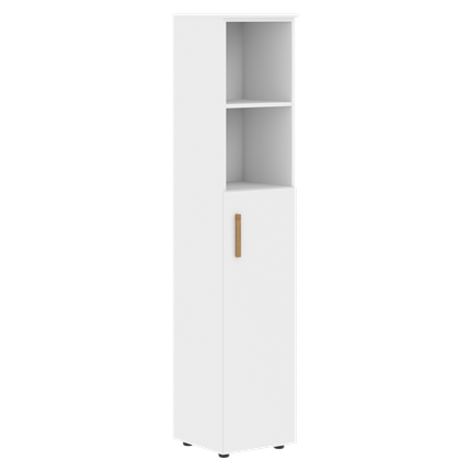 Высокий шкаф колонна с глухой средней дверью правой FORTA Белый FHC 40.5 (R) (399х404х1965) в Нижнем Новгороде - изображение