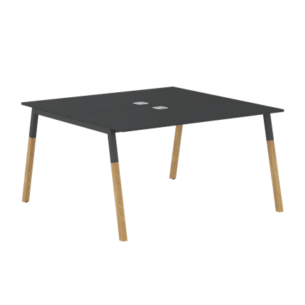 Переговорный стол FORTA Черный Графит-Черный Графит-Бук  FWST 1313 (1380x1346x733) в Нижнем Новгороде - изображение