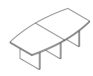 Стол для совещаний MORRIS TREND Антрацит/Кария Пальмираа MCT 2412.1 (2400x1200x750) в Нижнем Новгороде - предосмотр 1