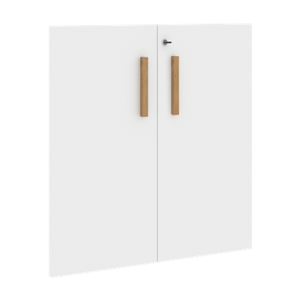 Низкие двери для шкафов с замком FORTA Белый FLD 40-2(Z) (794х18х766) в Нижнем Новгороде - изображение