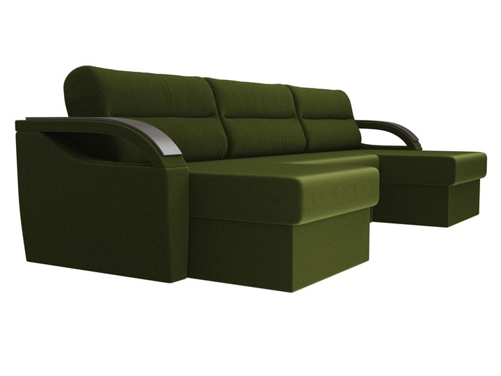 Большой П-образный диван Форсайт, Зеленый (микровельвет) в Нижнем Новгороде - изображение 4
