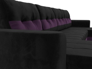 П-образный диван Честер, Черный/фиолетовый (велюр) в Нижнем Новгороде - предосмотр 3